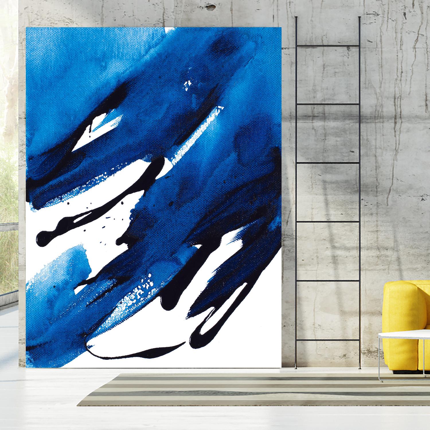 No Time Like the Present II by Lanie Loreth on GIANT ART - blue Abstract