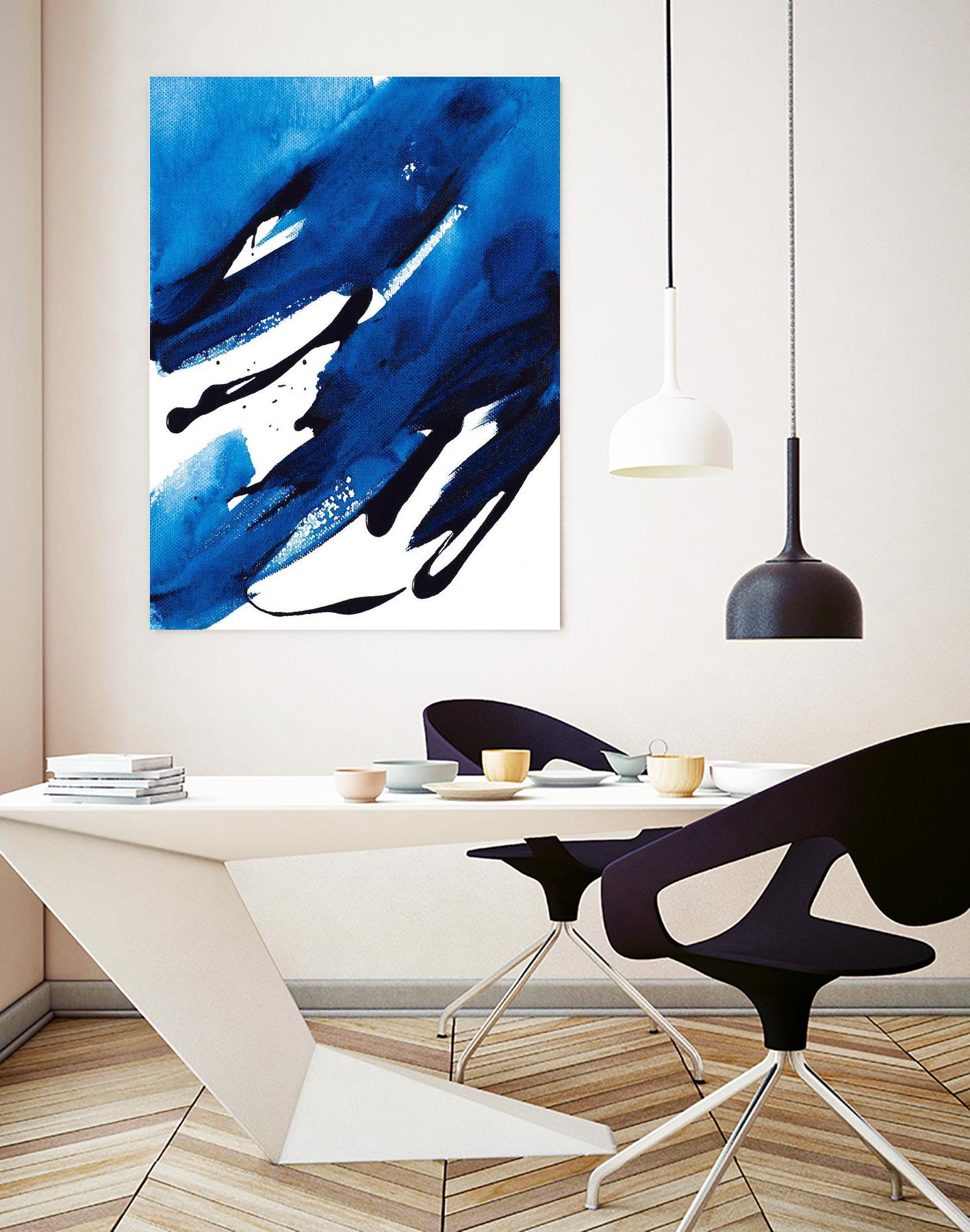 No Time Like the Present II by Lanie Loreth on GIANT ART - blue Abstract