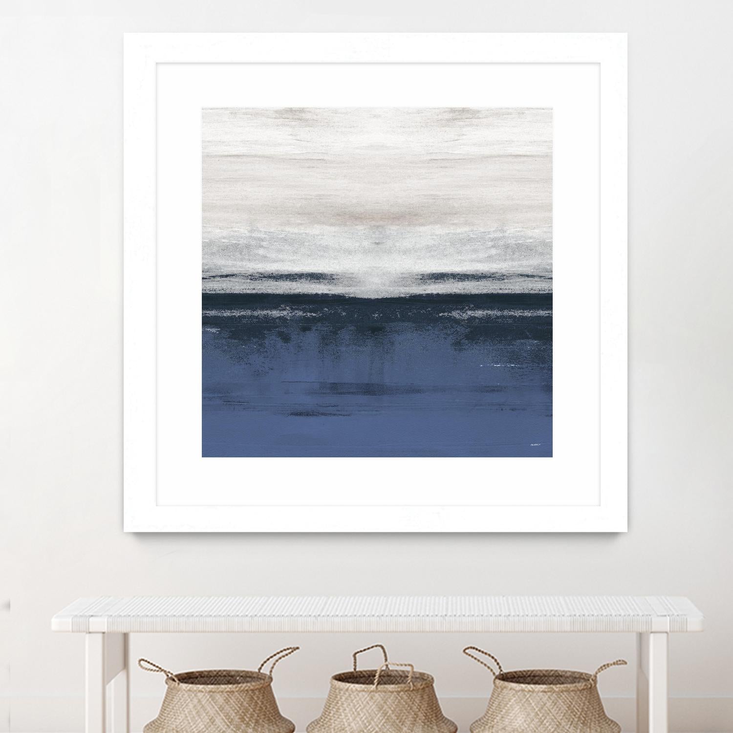 Familiar Feeling Blue Square II by Dan Meneely on GIANT ART - abstract