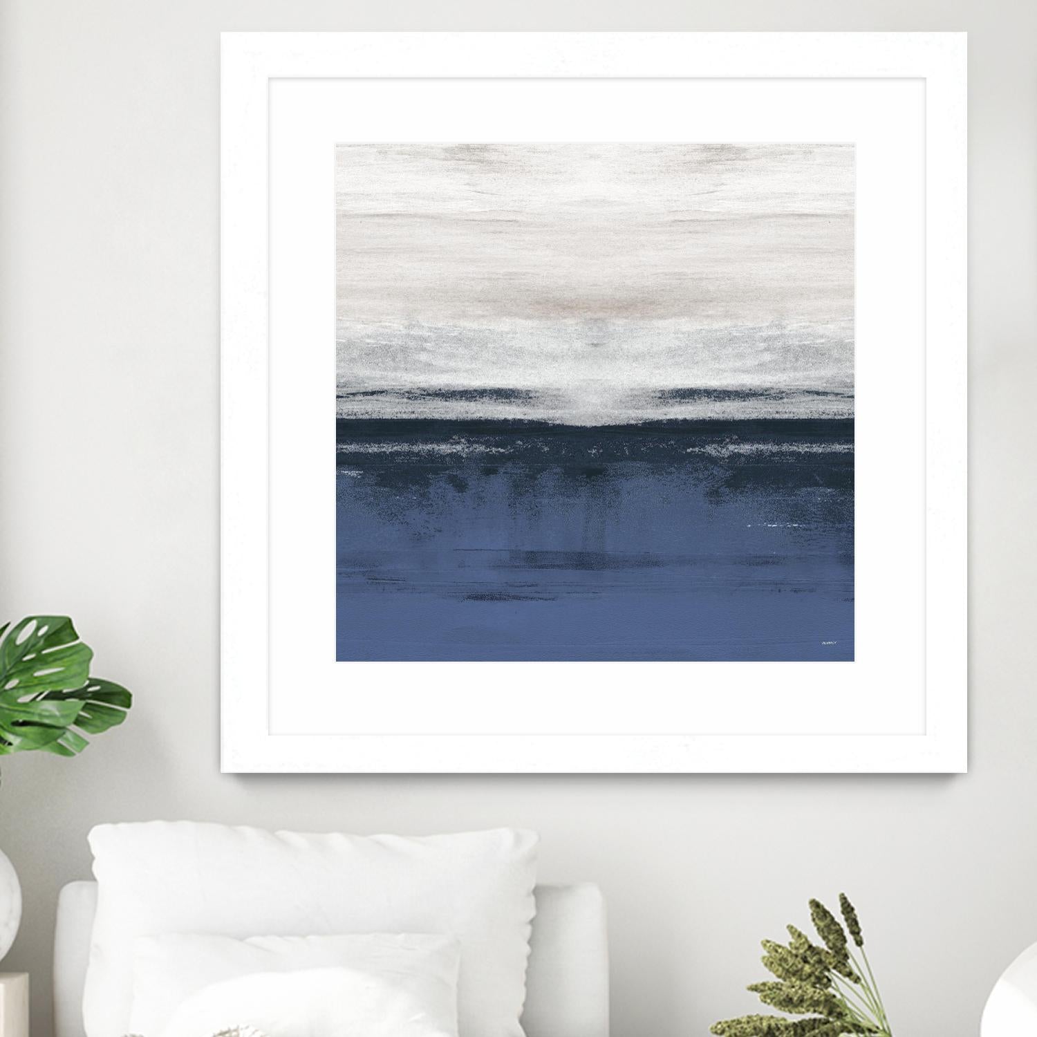 Familiar Feeling Blue Square II by Dan Meneely on GIANT ART - abstract