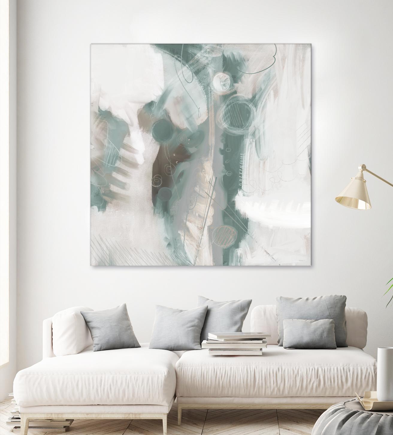 Down the River Abstract I by Dan Meneely on GIANT ART - green Abstract