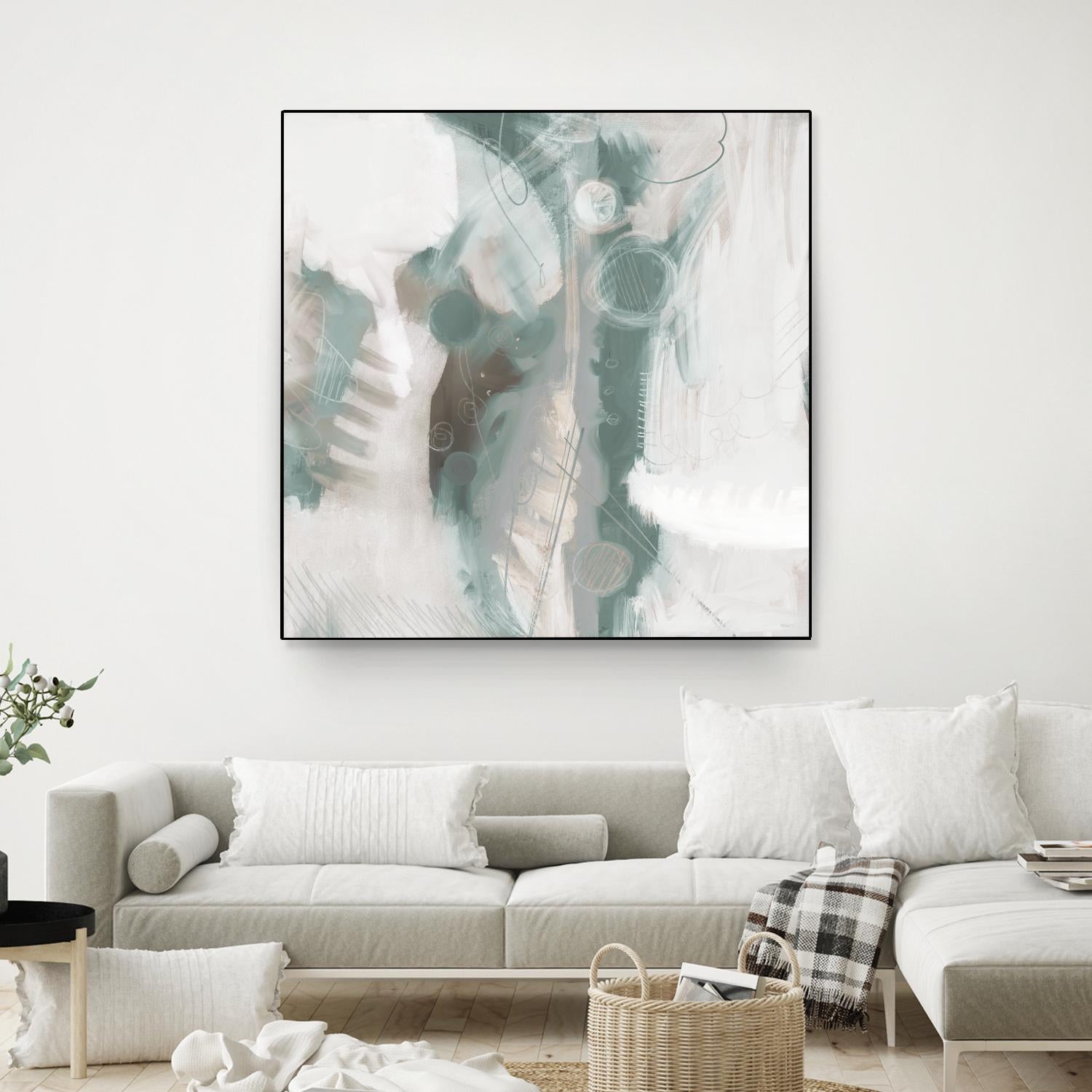 Down the River Abstract I by Dan Meneely on GIANT ART - green Abstract