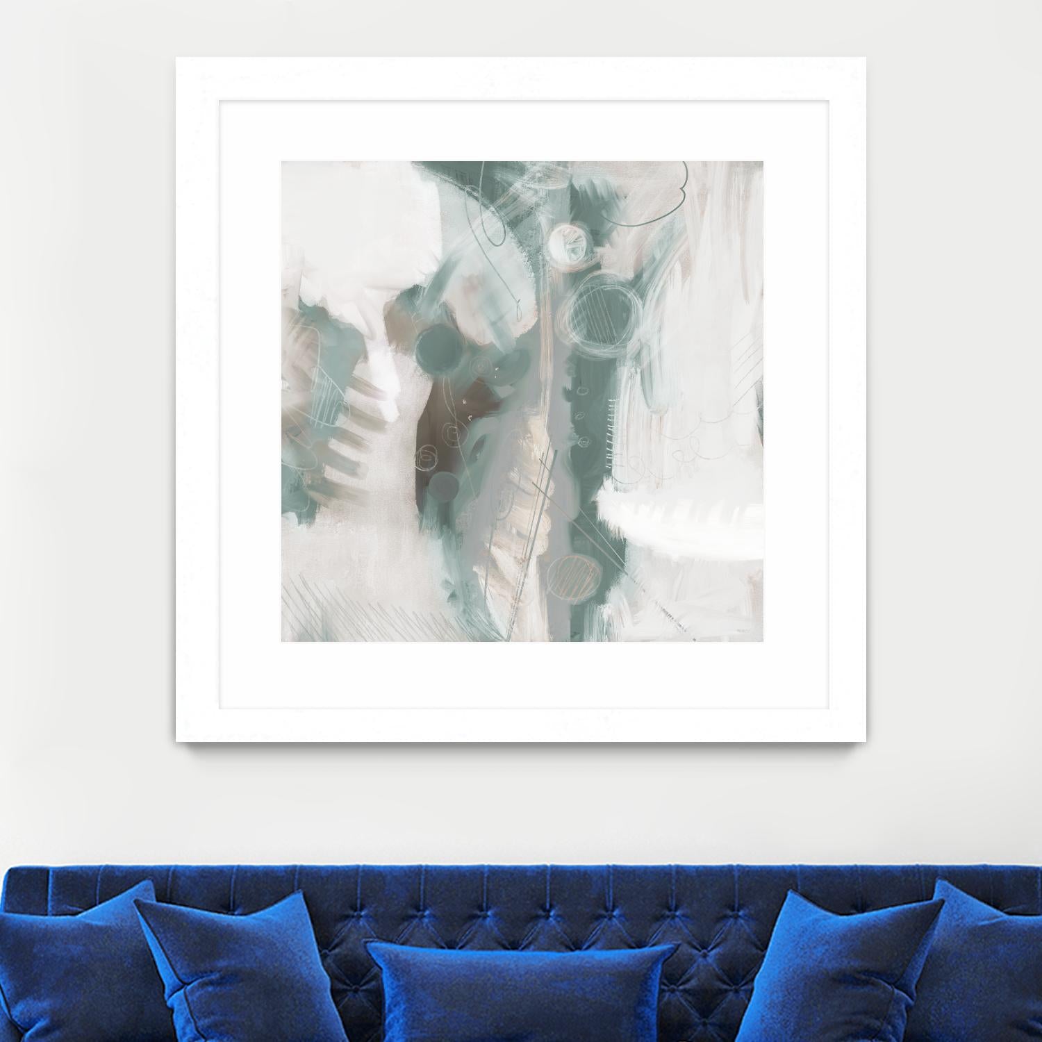 Down the River Abstract I by Dan Meneely on GIANT ART - green Abstract