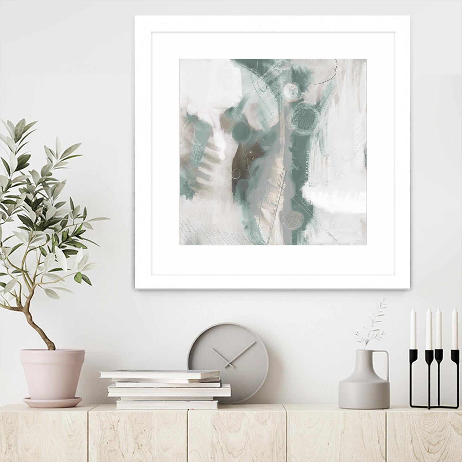 Down the River Abstract I by Dan Meneely on GIANT ART - green Abstract