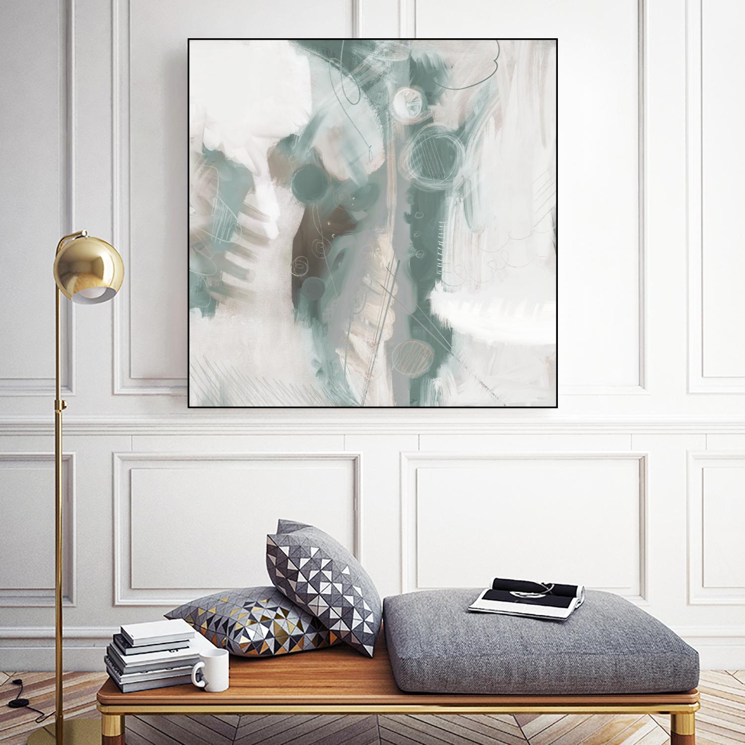 Down the River Abstract I by Dan Meneely on GIANT ART - green Abstract