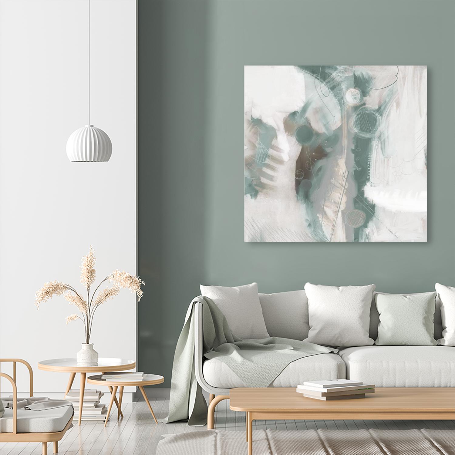 Down the River Abstract I by Dan Meneely on GIANT ART - green Abstract