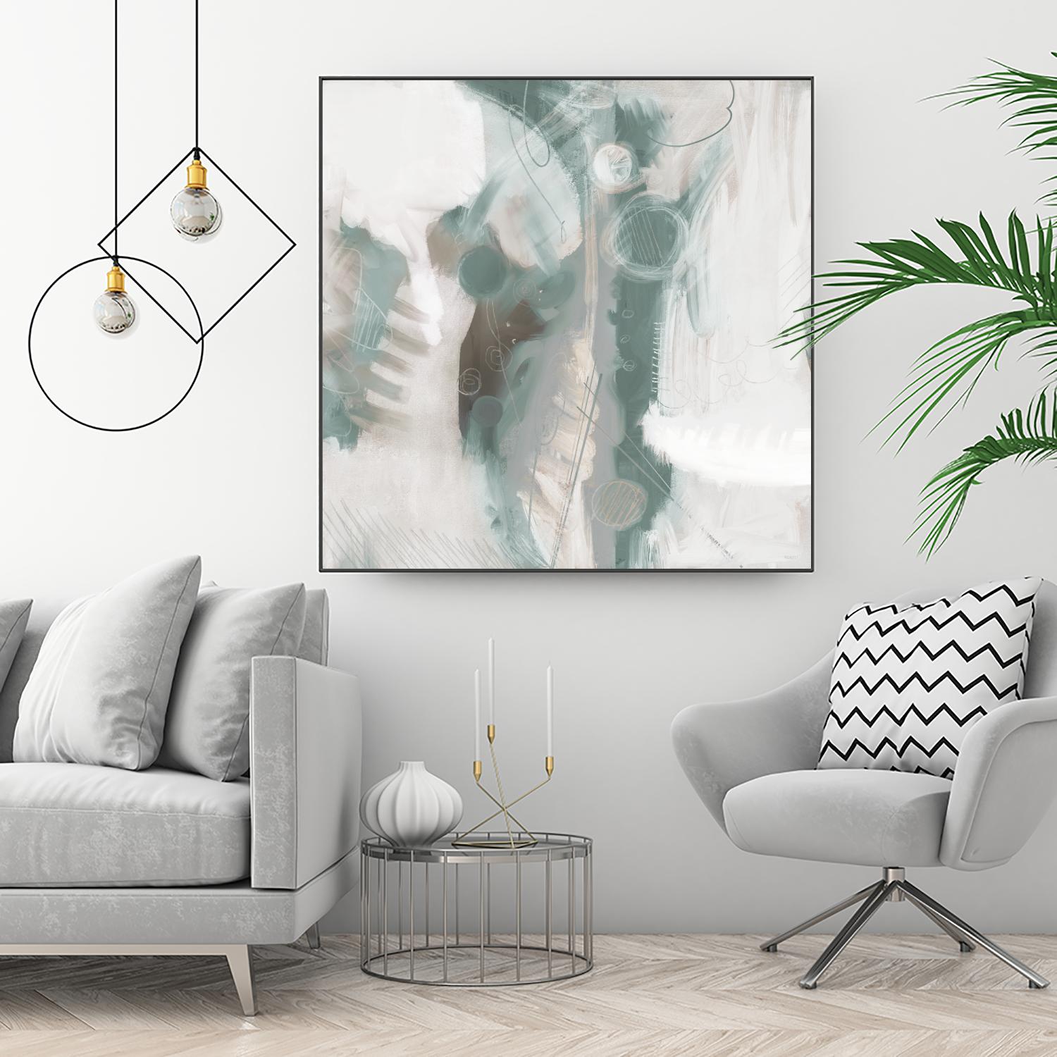 Down the River Abstract I by Dan Meneely on GIANT ART - green Abstract