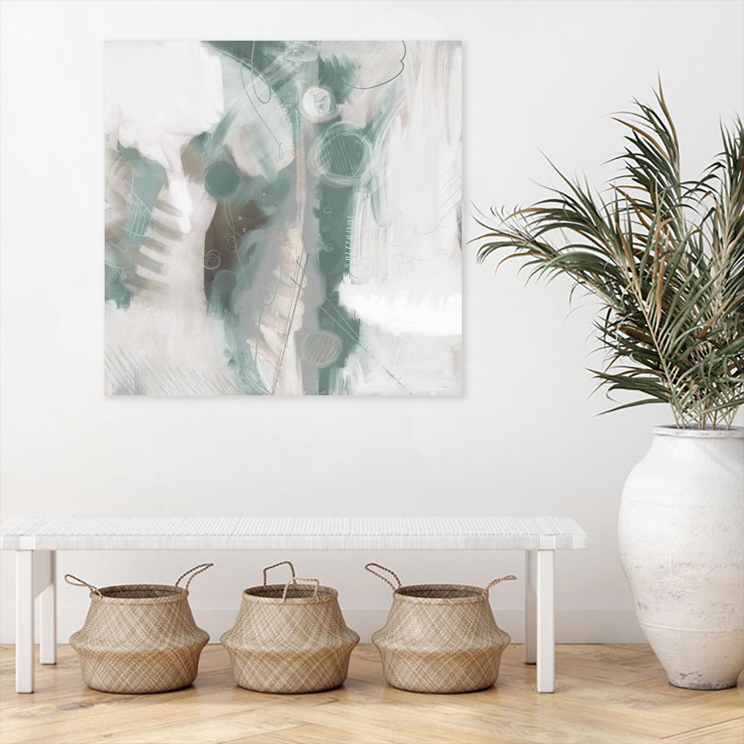 Down the River Abstract I by Dan Meneely on GIANT ART - green Abstract