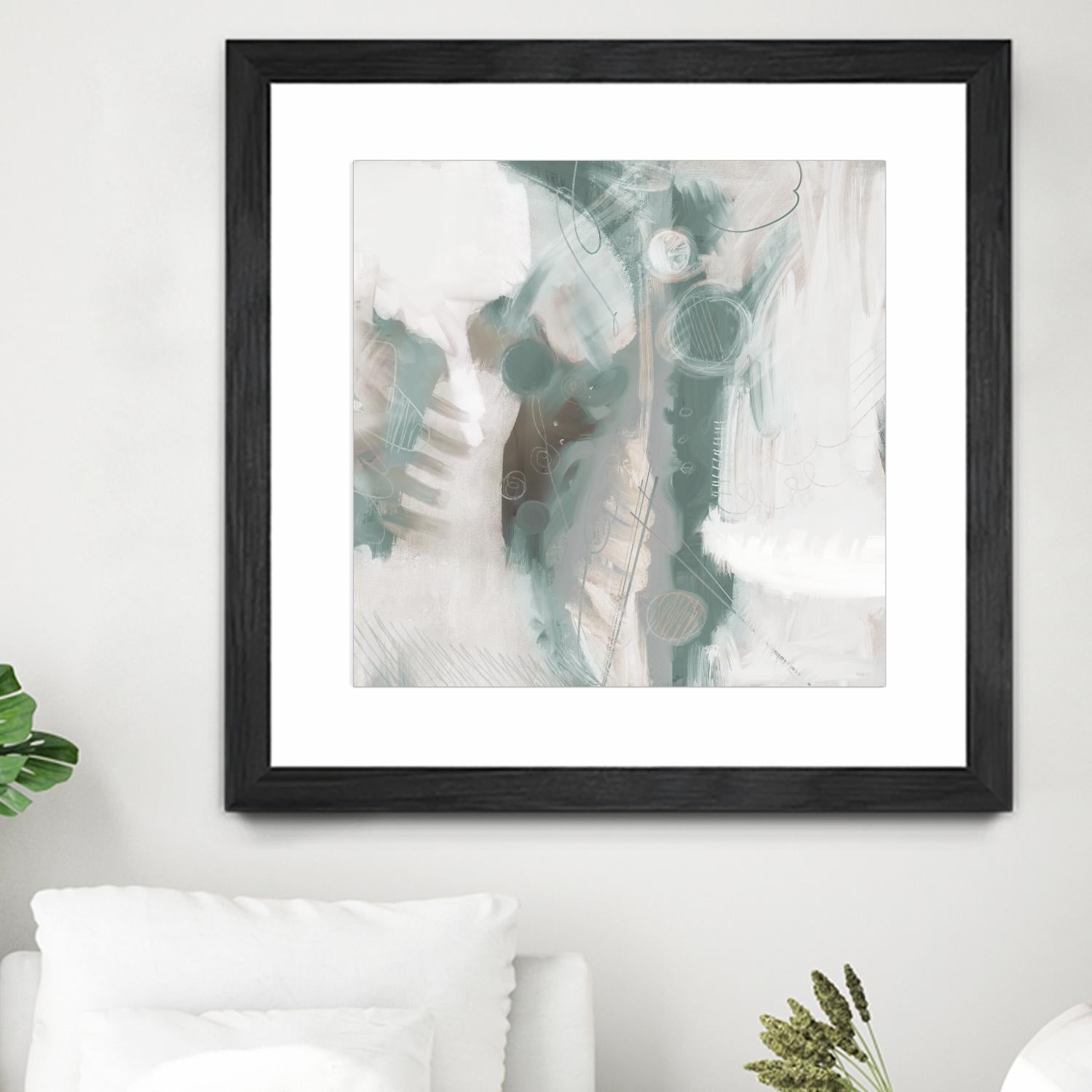 Down the River Abstract I by Dan Meneely on GIANT ART - green Abstract