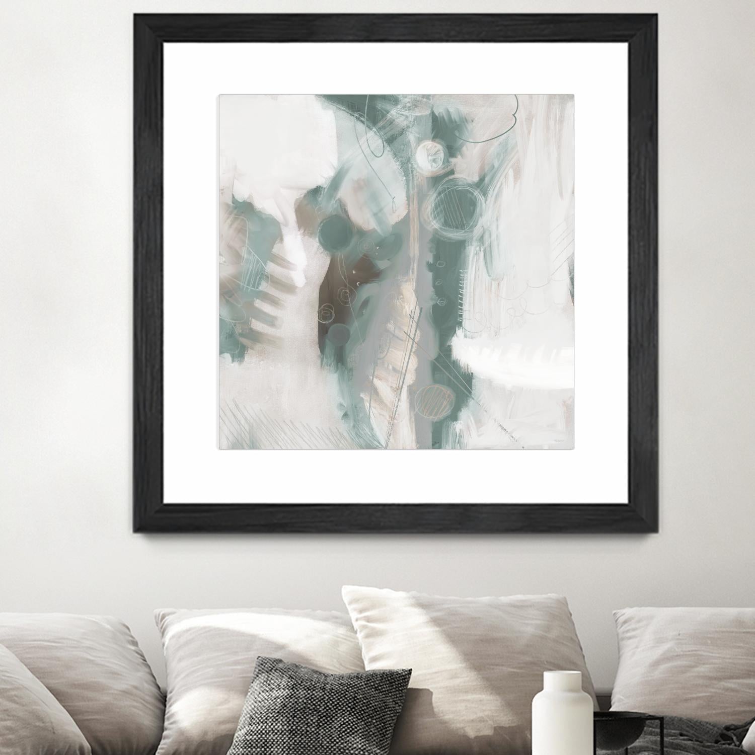 Down the River Abstract I by Dan Meneely on GIANT ART - green Abstract