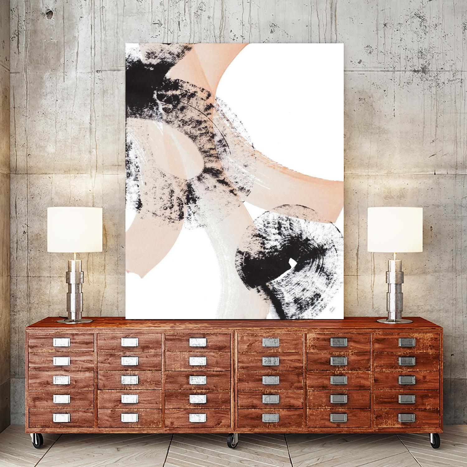 From Vision to Reality III by Lanie Loreth on GIANT ART - peach abstract