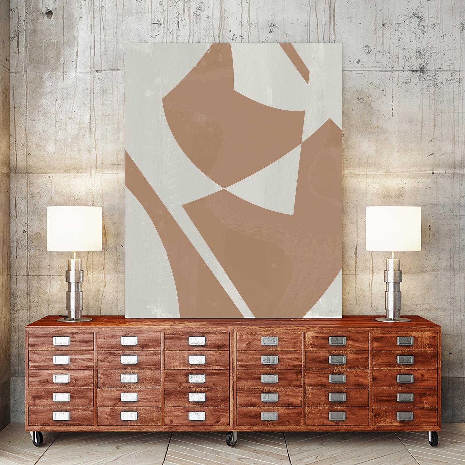 Beige Machine Abstract by Dan Meneely on GIANT ART - beige Abstract