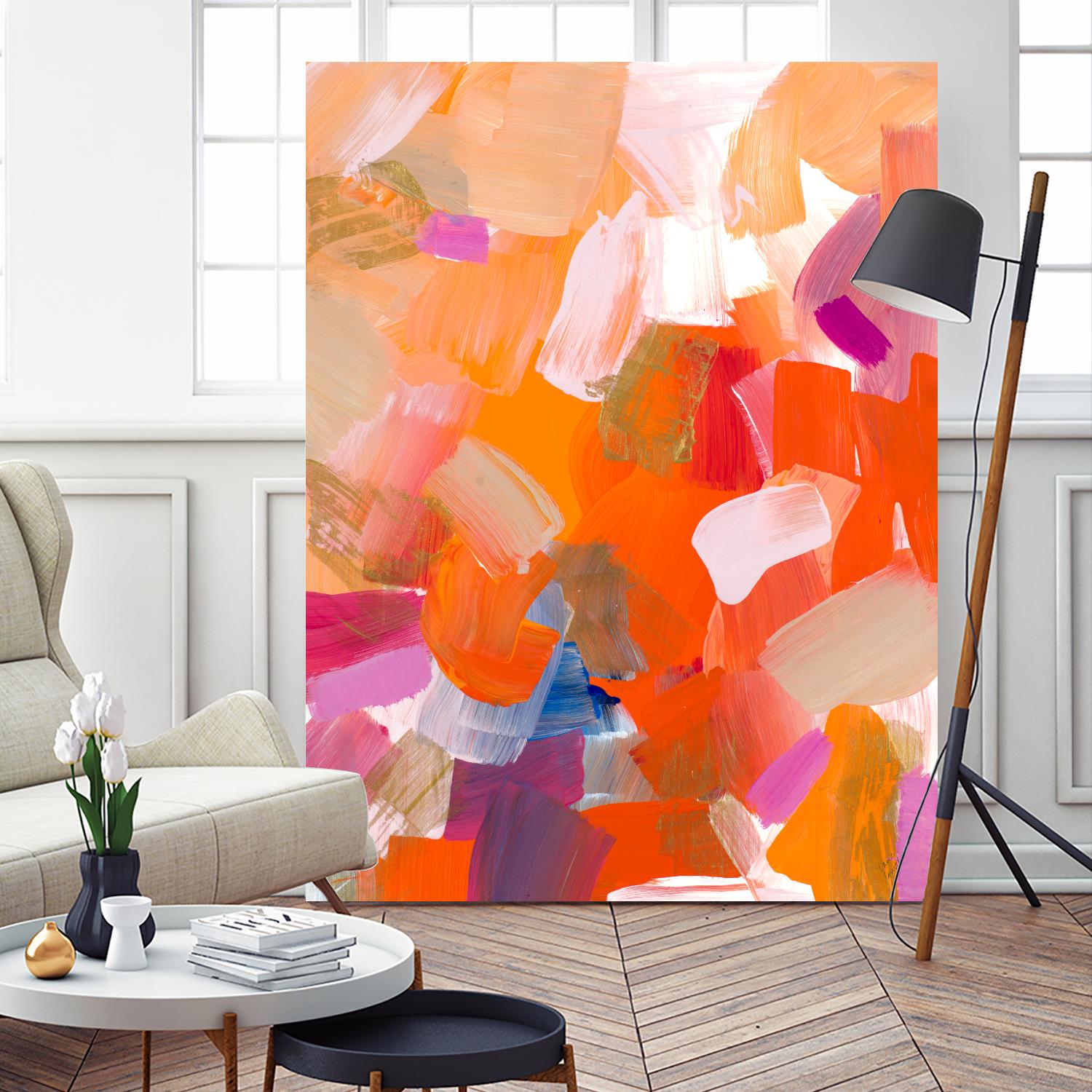 Confetti Petals by Lanie Loreth on GIANT ART - orange abstract