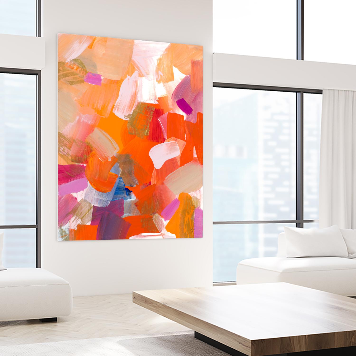 Confetti Petals by Lanie Loreth on GIANT ART - orange abstract