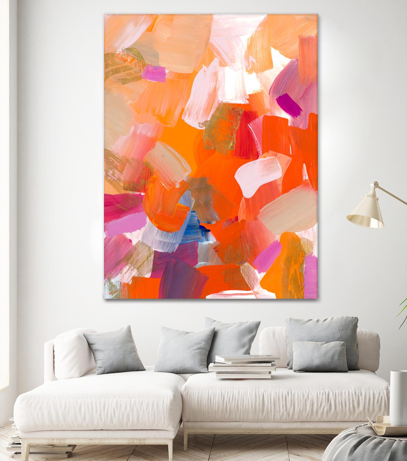 Confetti Petals by Lanie Loreth on GIANT ART - orange abstract