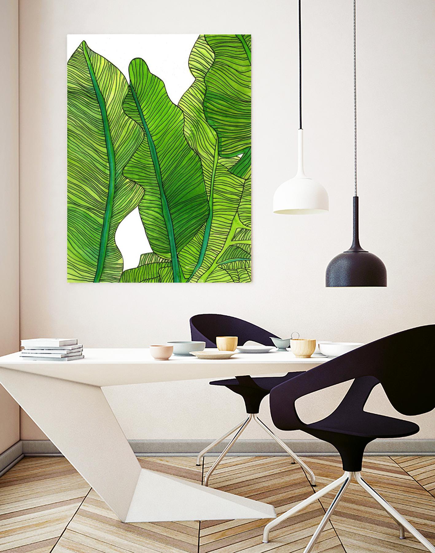 Jungle Leaves by Jen Bucheli on GIANT ART - floral leaves