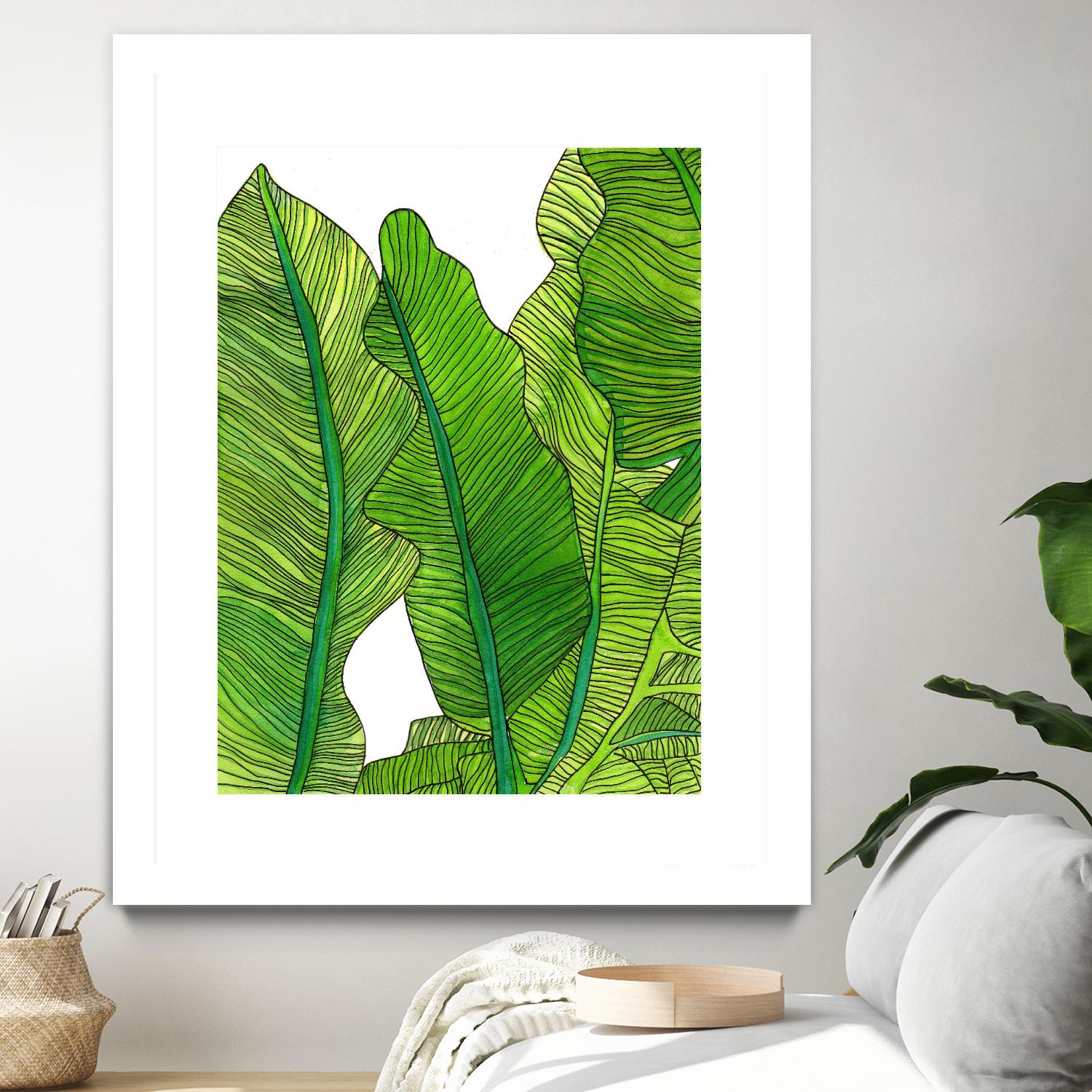 Jungle Leaves by Jen Bucheli on GIANT ART - floral leaves