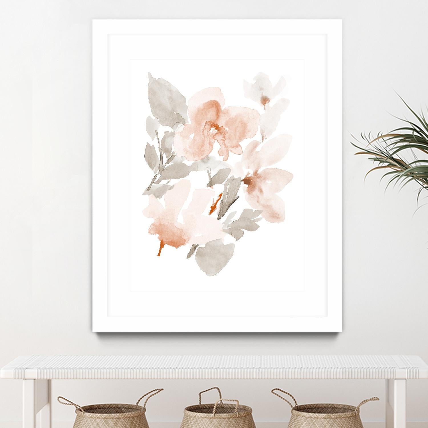 Peach Tranquil Florals II by Lanie Loreth on GIANT ART - peach floral