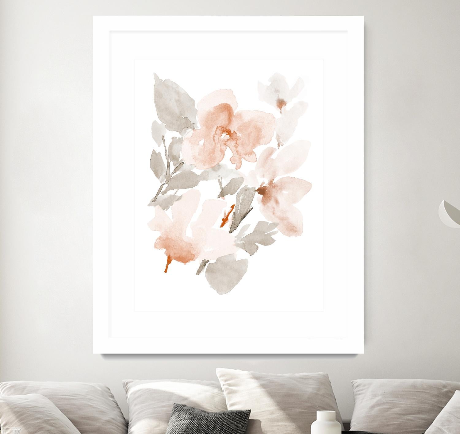 Peach Tranquil Florals II by Lanie Loreth on GIANT ART - peach floral