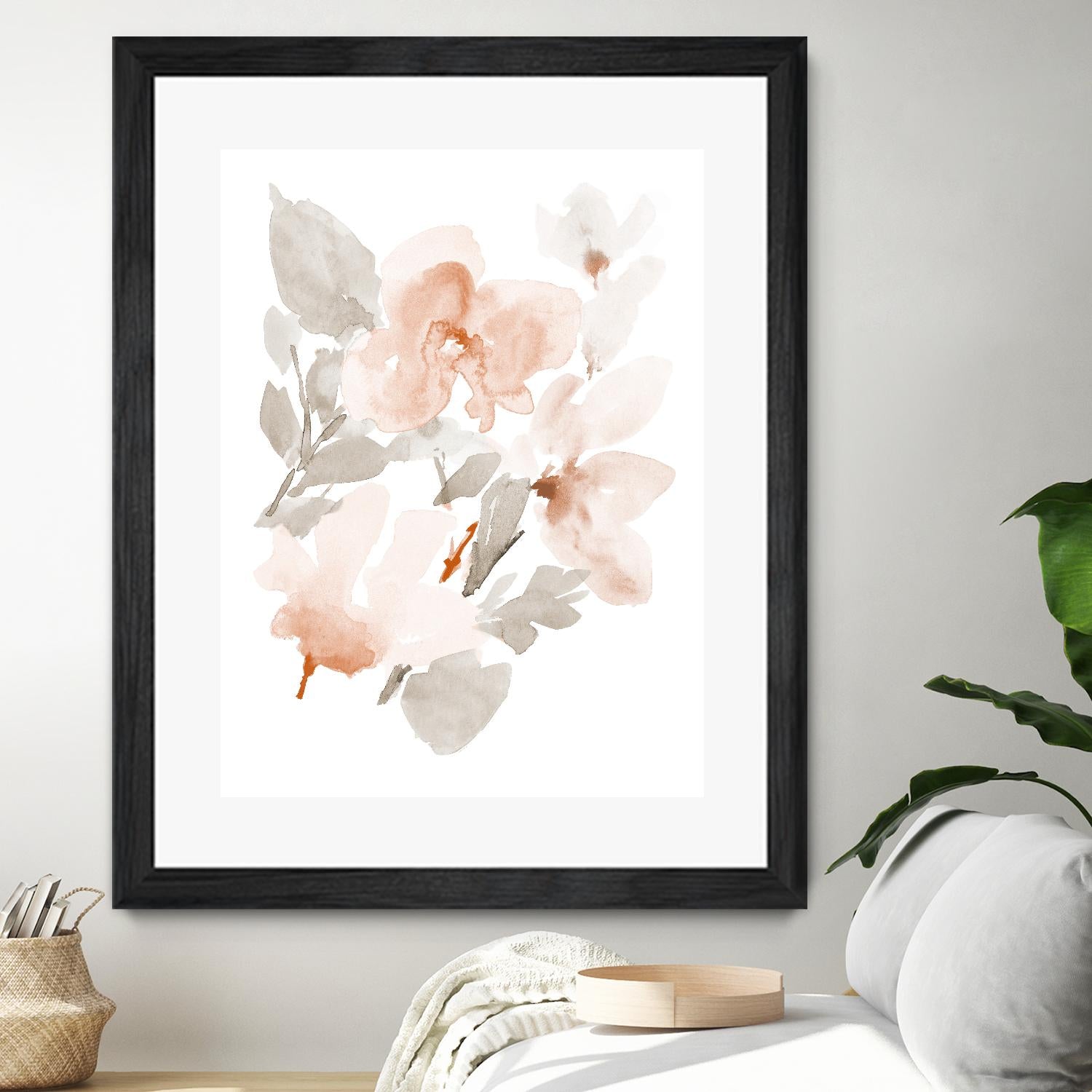 Peach Tranquil Florals II by Lanie Loreth on GIANT ART - peach floral