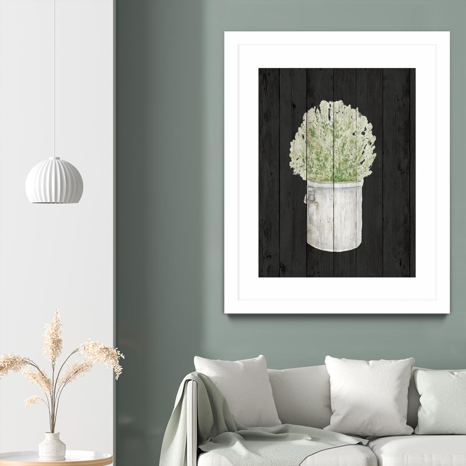 Herbs on Black Wood II by Janice Gaynor on GIANT ART - farm