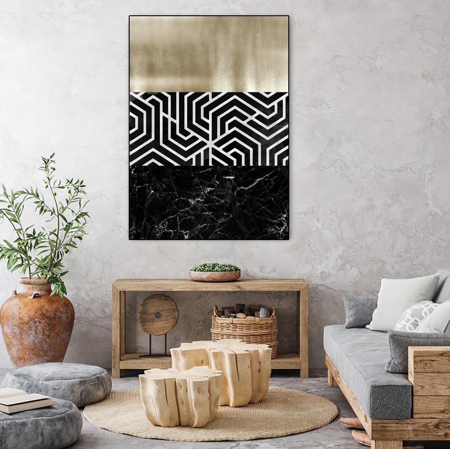 Many Layers II by Elizabeth Medley on GIANT ART - black abstract