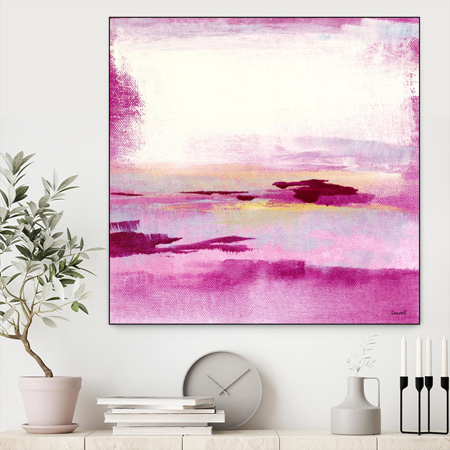 Dawn to Dusk by Lanie Loreth on GIANT ART - pink abstract