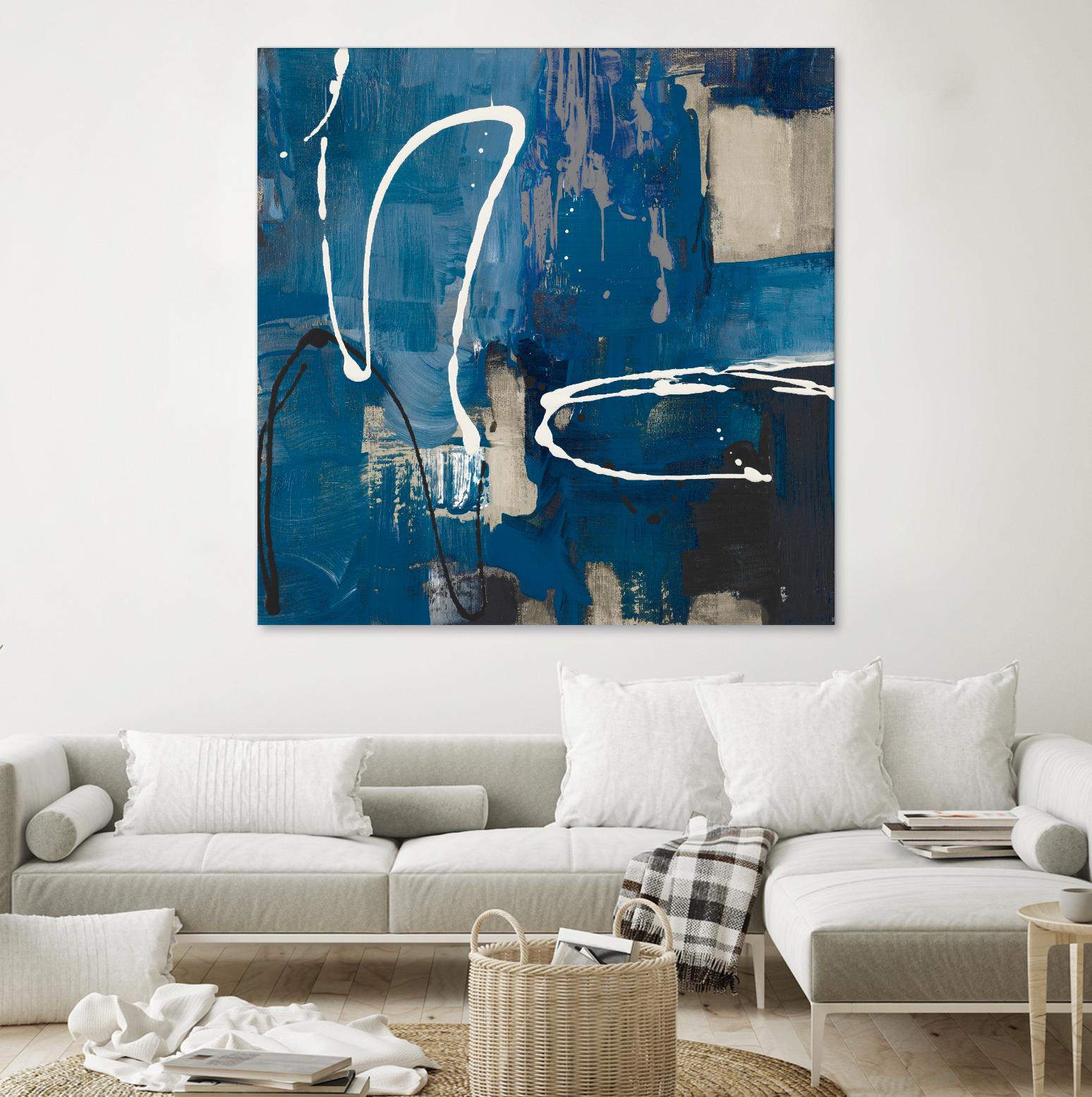 Indigo Retro by Lanie Loreth on GIANT ART - indigo abstract