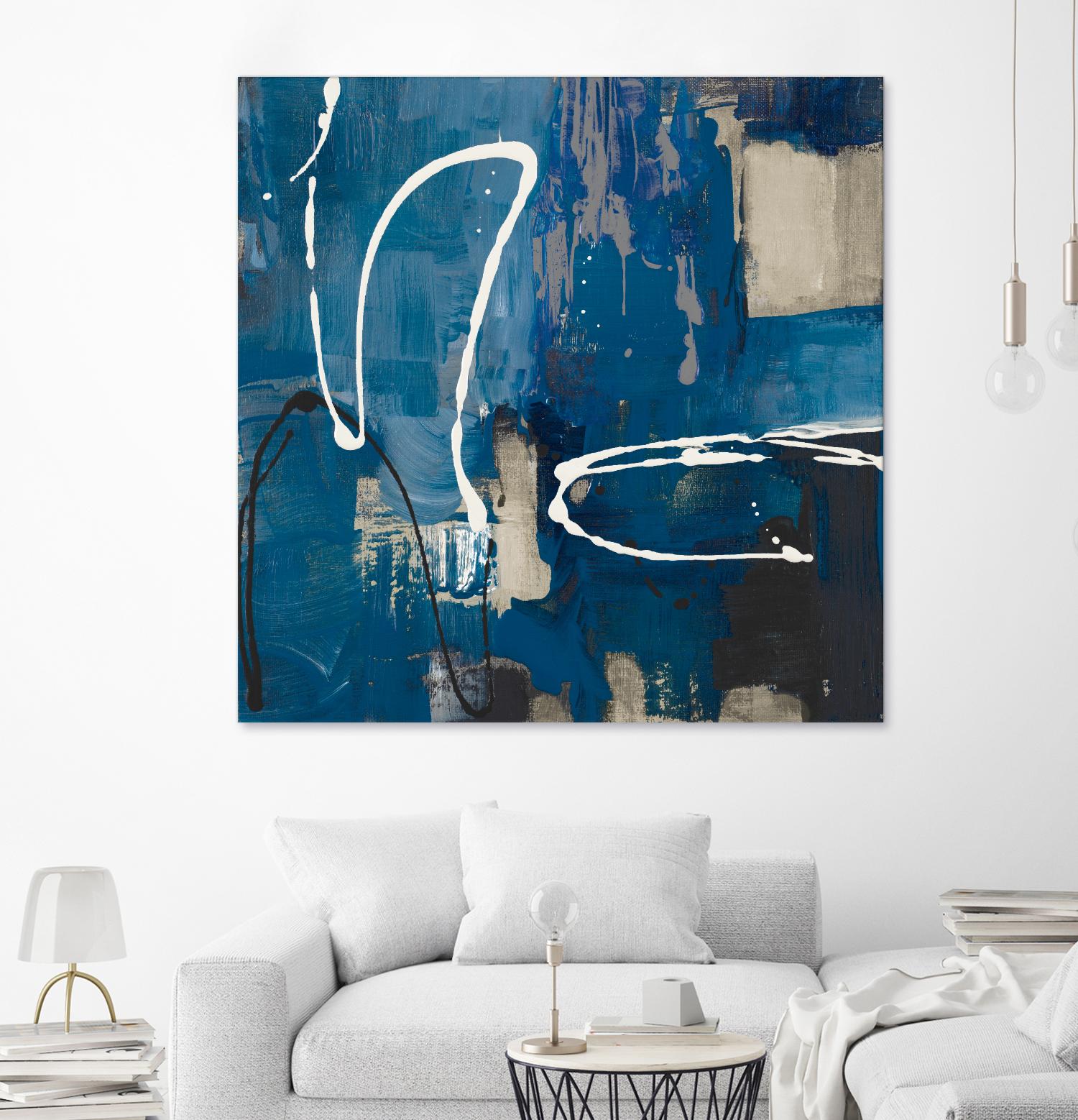 Indigo Retro by Lanie Loreth on GIANT ART - indigo abstract