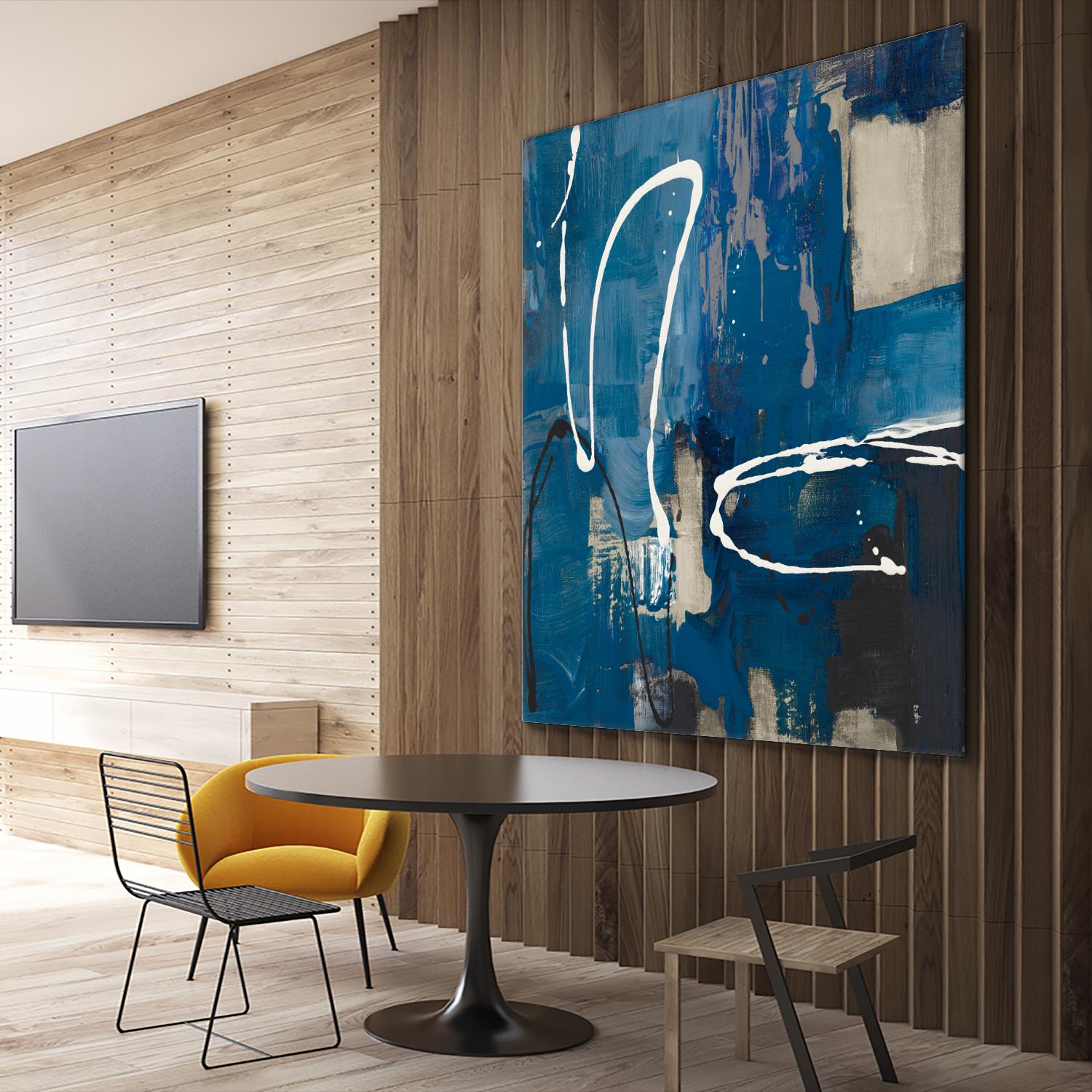 Indigo Retro by Lanie Loreth on GIANT ART - indigo abstract