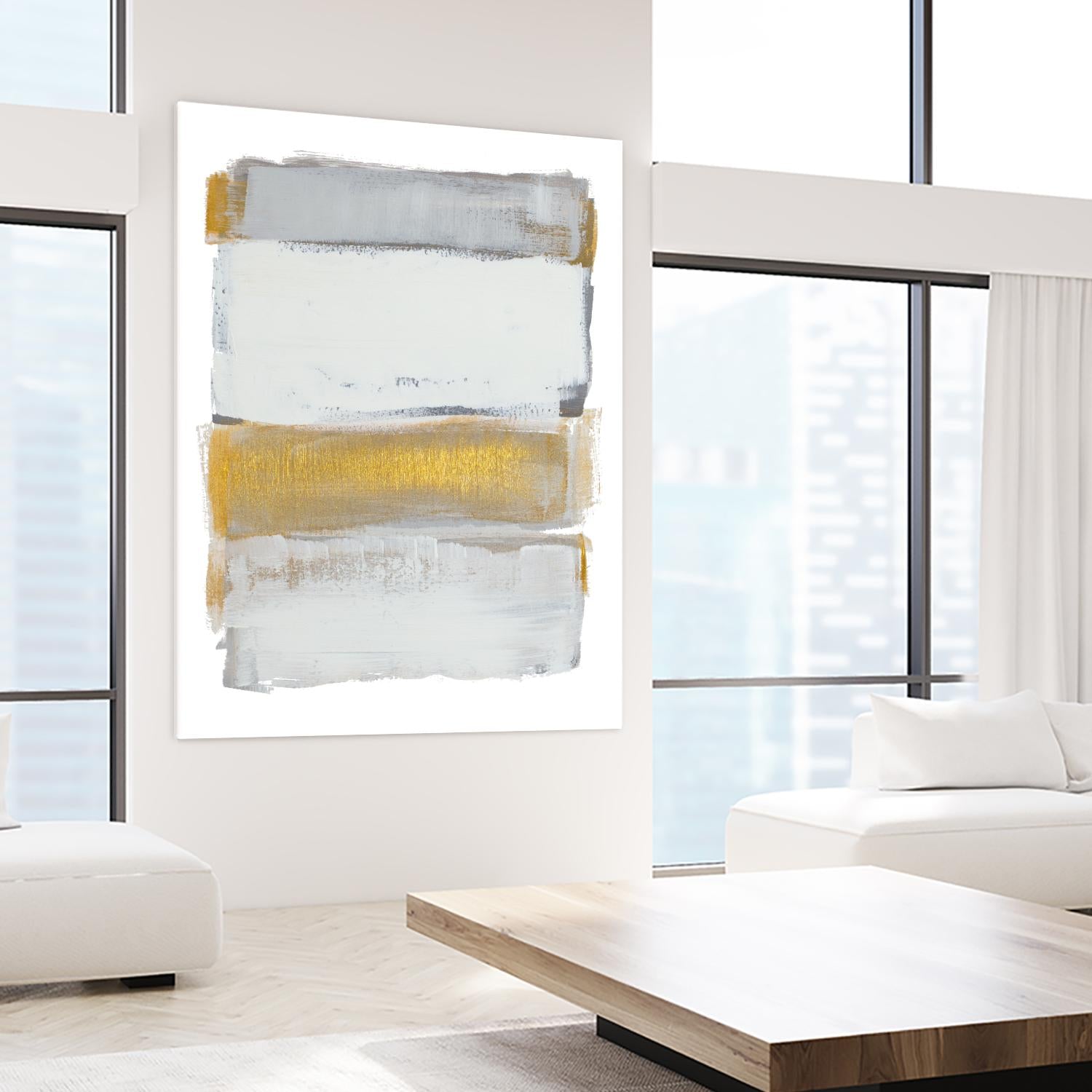 Shades of Golden Gray by Lanie Loreth on GIANT ART - gold abstract