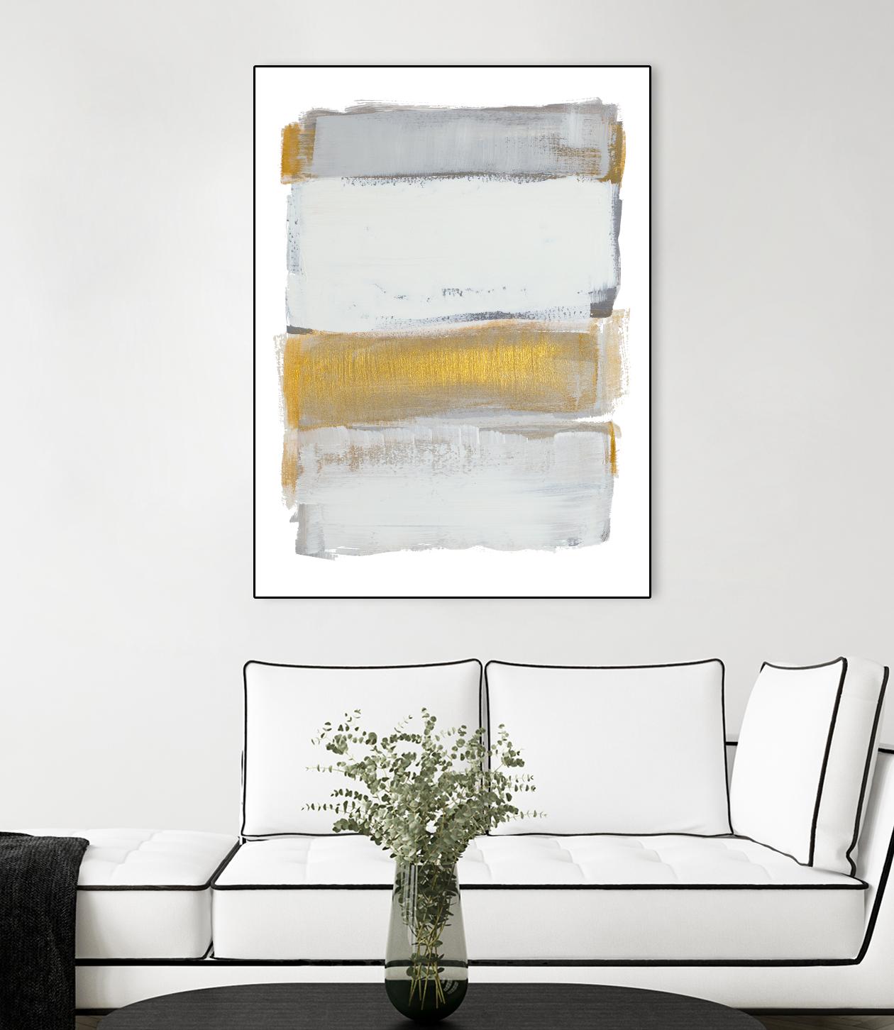 Shades of Golden Gray by Lanie Loreth on GIANT ART - gold abstract