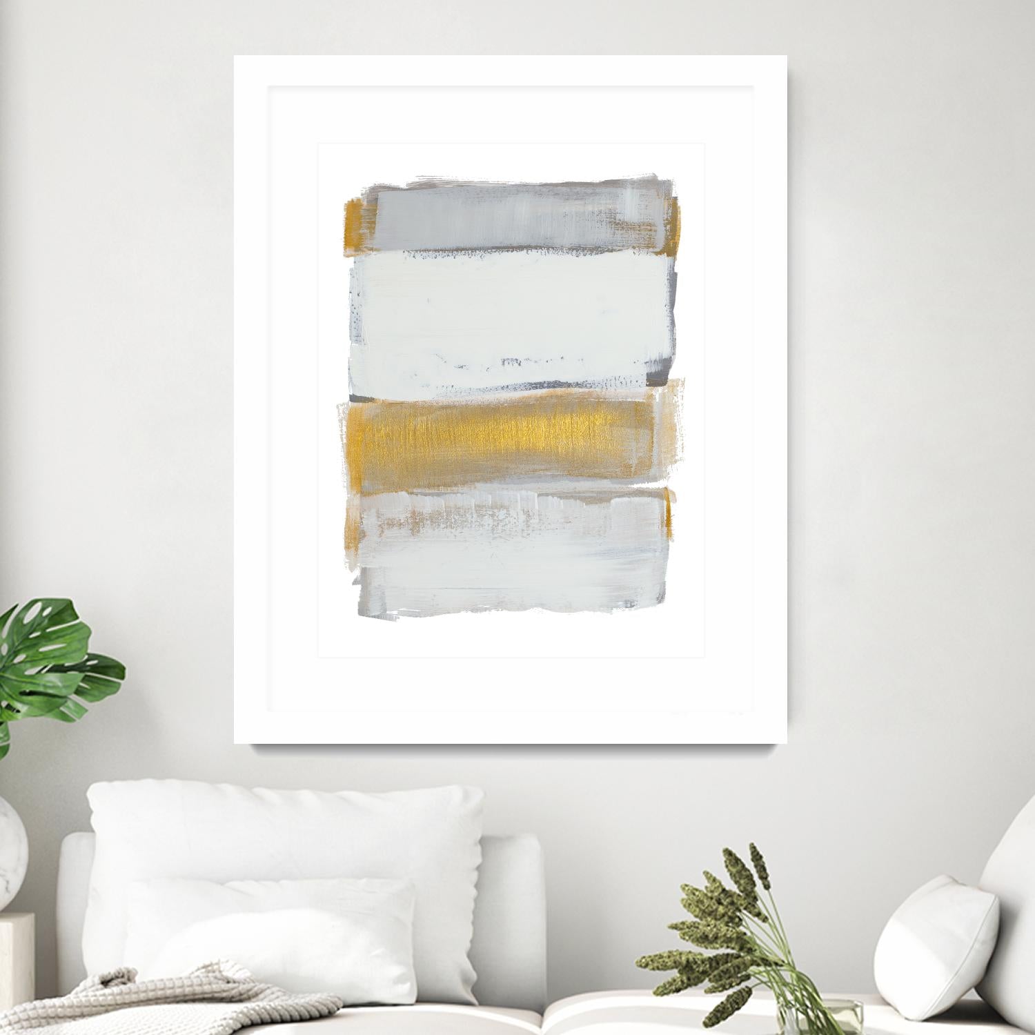 Shades of Golden Gray by Lanie Loreth on GIANT ART - gold abstract