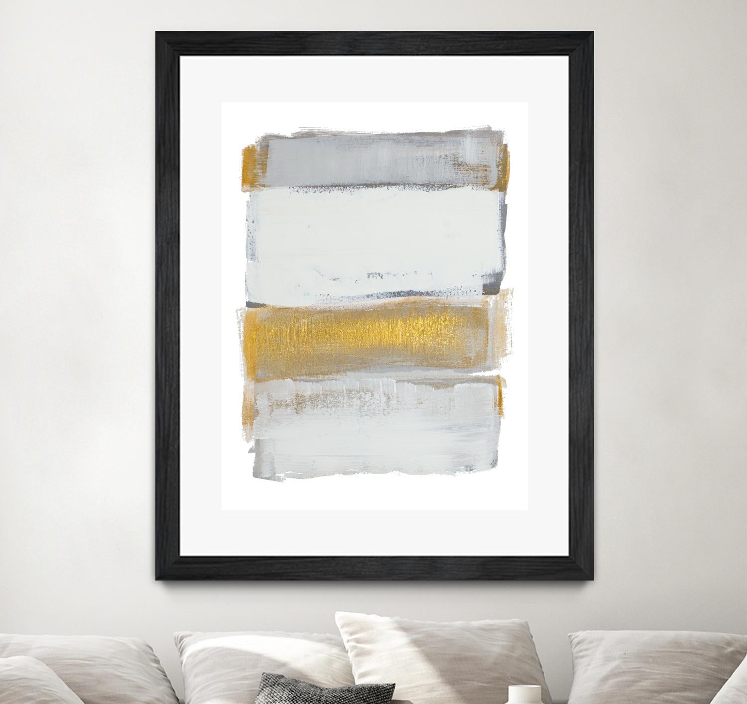 Shades of Golden Gray by Lanie Loreth on GIANT ART - gold abstract