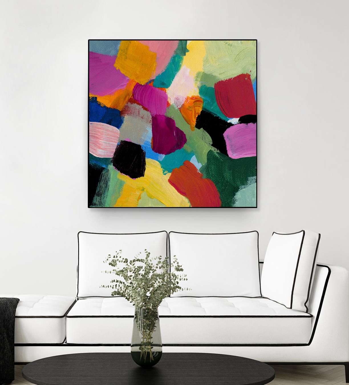 Spring Confetti I by Lanie Loreth on GIANT ART - pink abstract