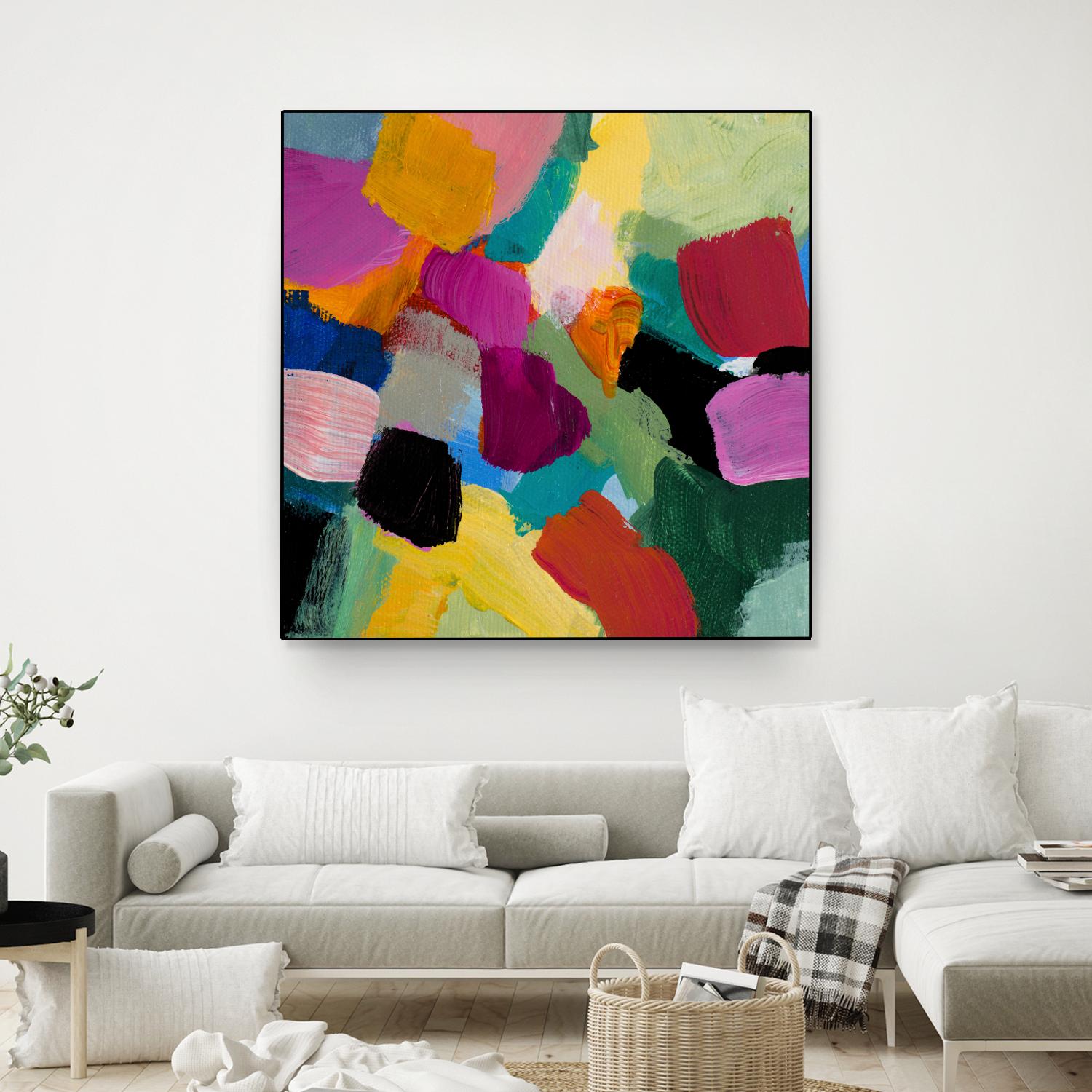 Spring Confetti I by Lanie Loreth on GIANT ART - pink abstract