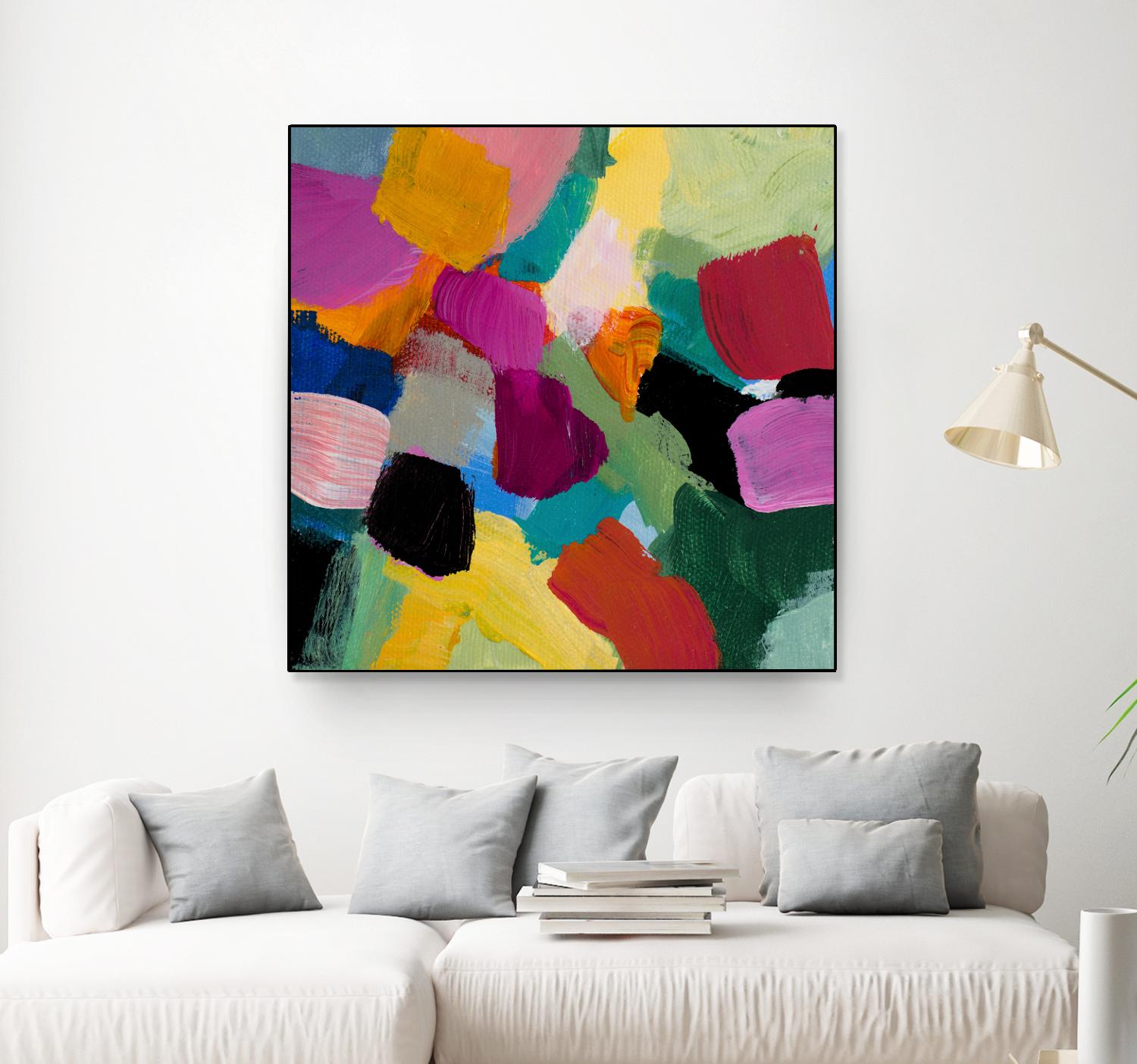 Spring Confetti I by Lanie Loreth on GIANT ART - pink abstract