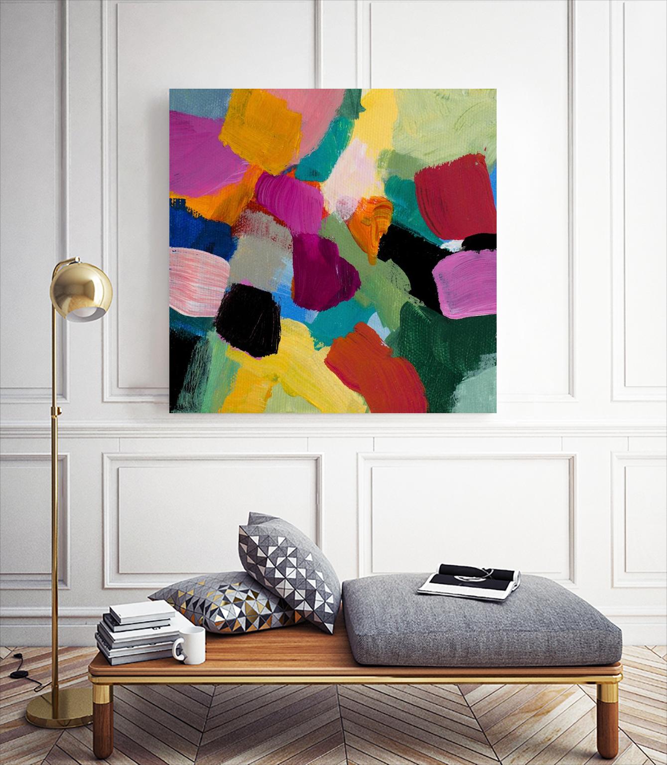 Spring Confetti I by Lanie Loreth on GIANT ART - pink abstract