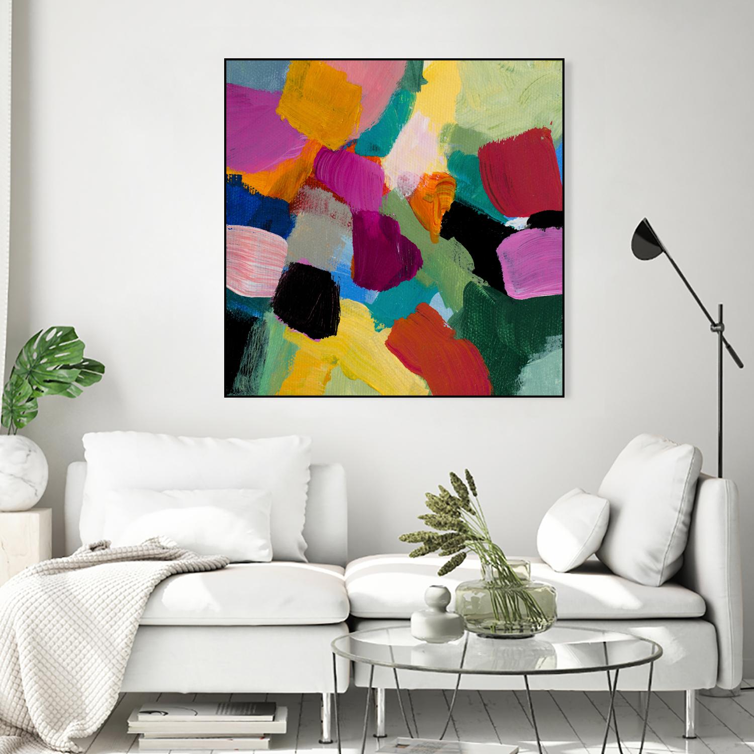 Spring Confetti I by Lanie Loreth on GIANT ART - pink abstract
