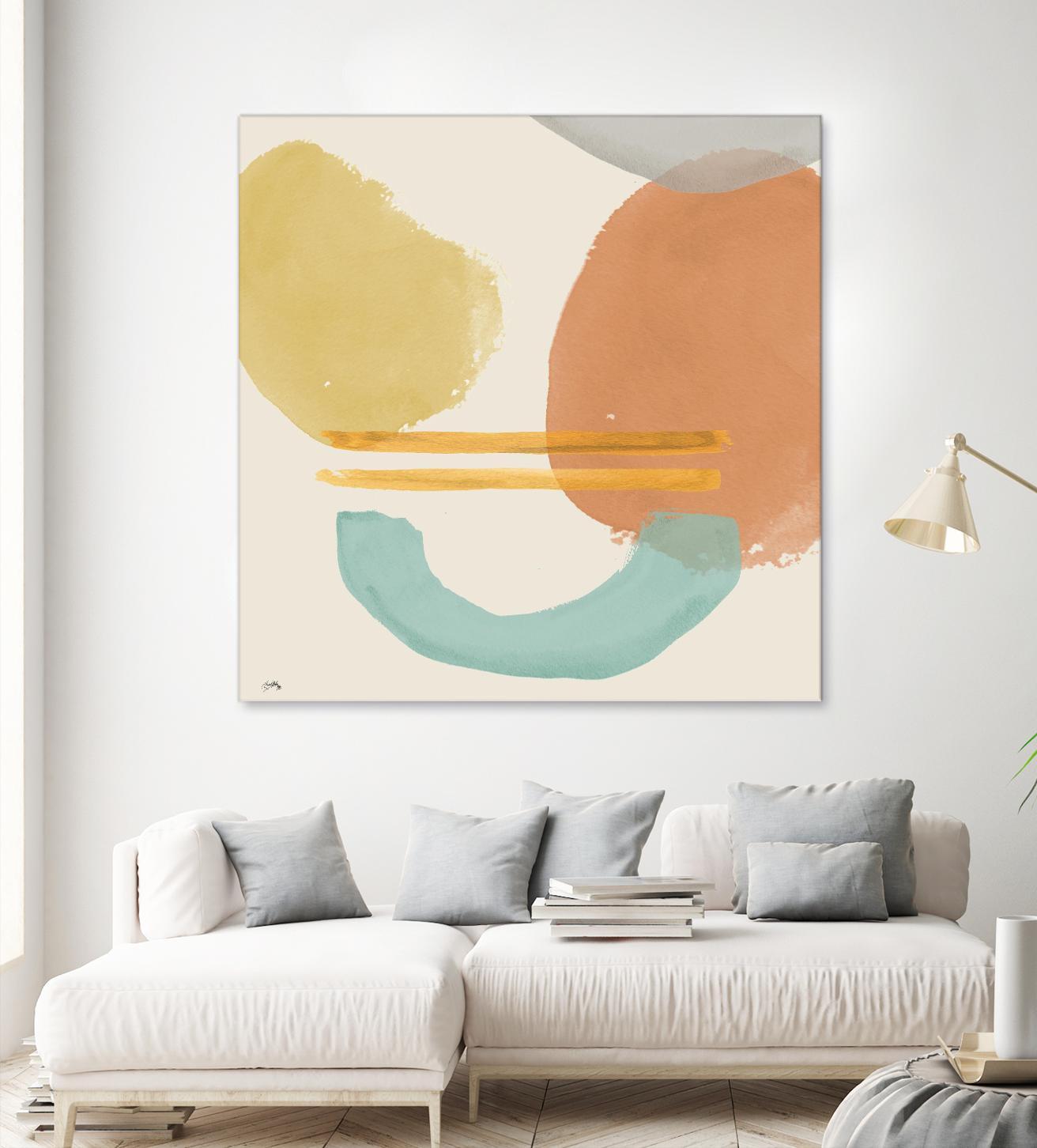 Shapes In Pastels by Elizabeth Medley on GIANT ART - abstract