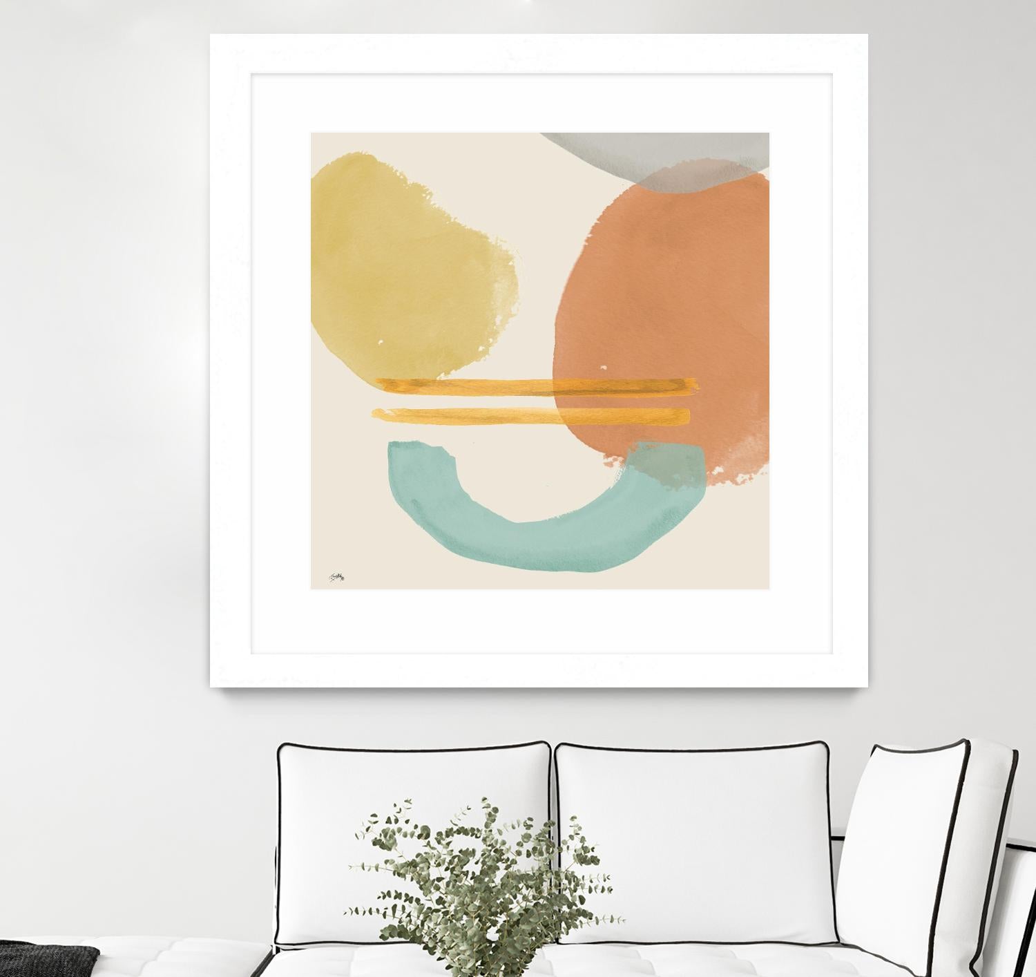 Shapes In Pastels by Elizabeth Medley on GIANT ART - abstract