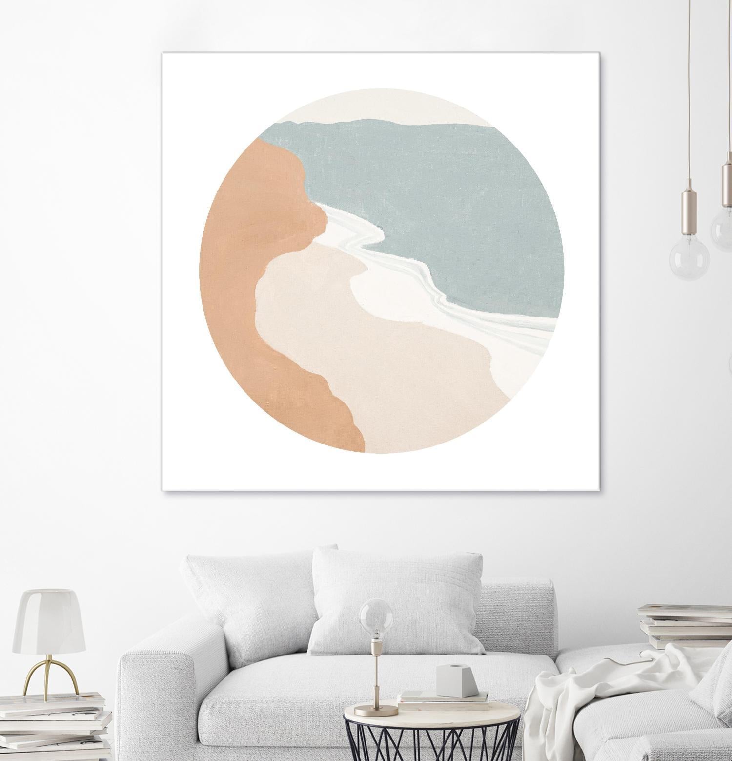 Mid Century Landscape Circle I by Patricia Pinto on GIANT ART - coastal abstract