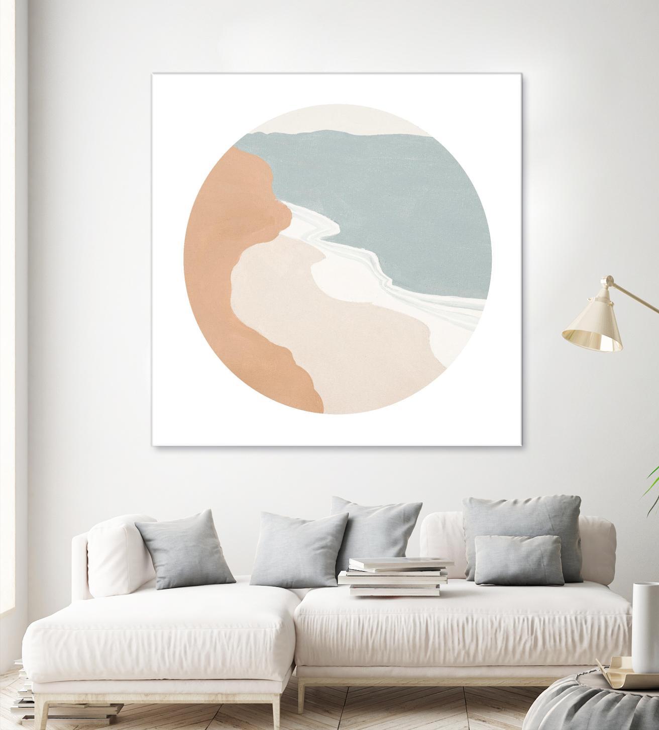 Mid Century Landscape Circle I by Patricia Pinto on GIANT ART - coastal abstract