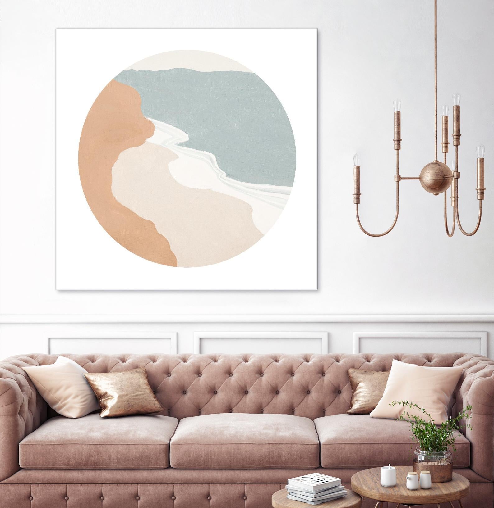 Mid Century Landscape Circle I by Patricia Pinto on GIANT ART - coastal abstract