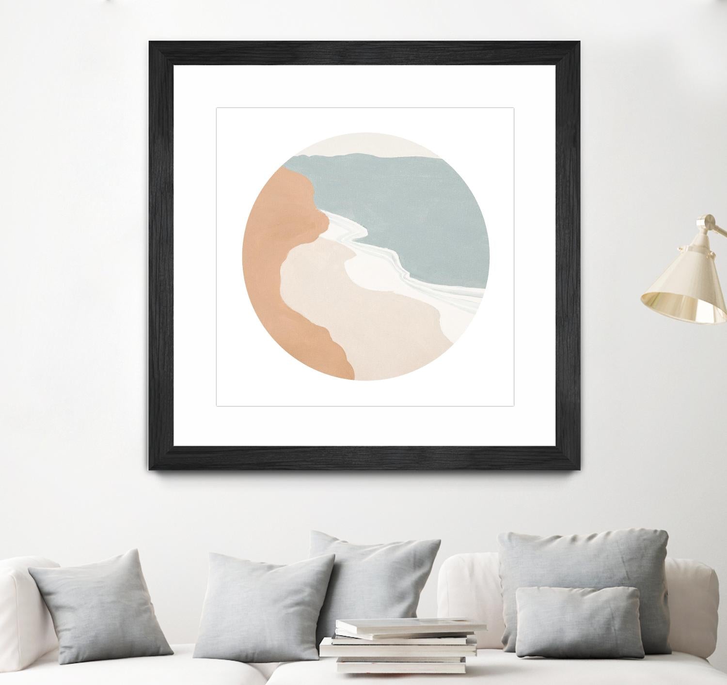 Mid Century Landscape Circle I by Patricia Pinto on GIANT ART - coastal abstract