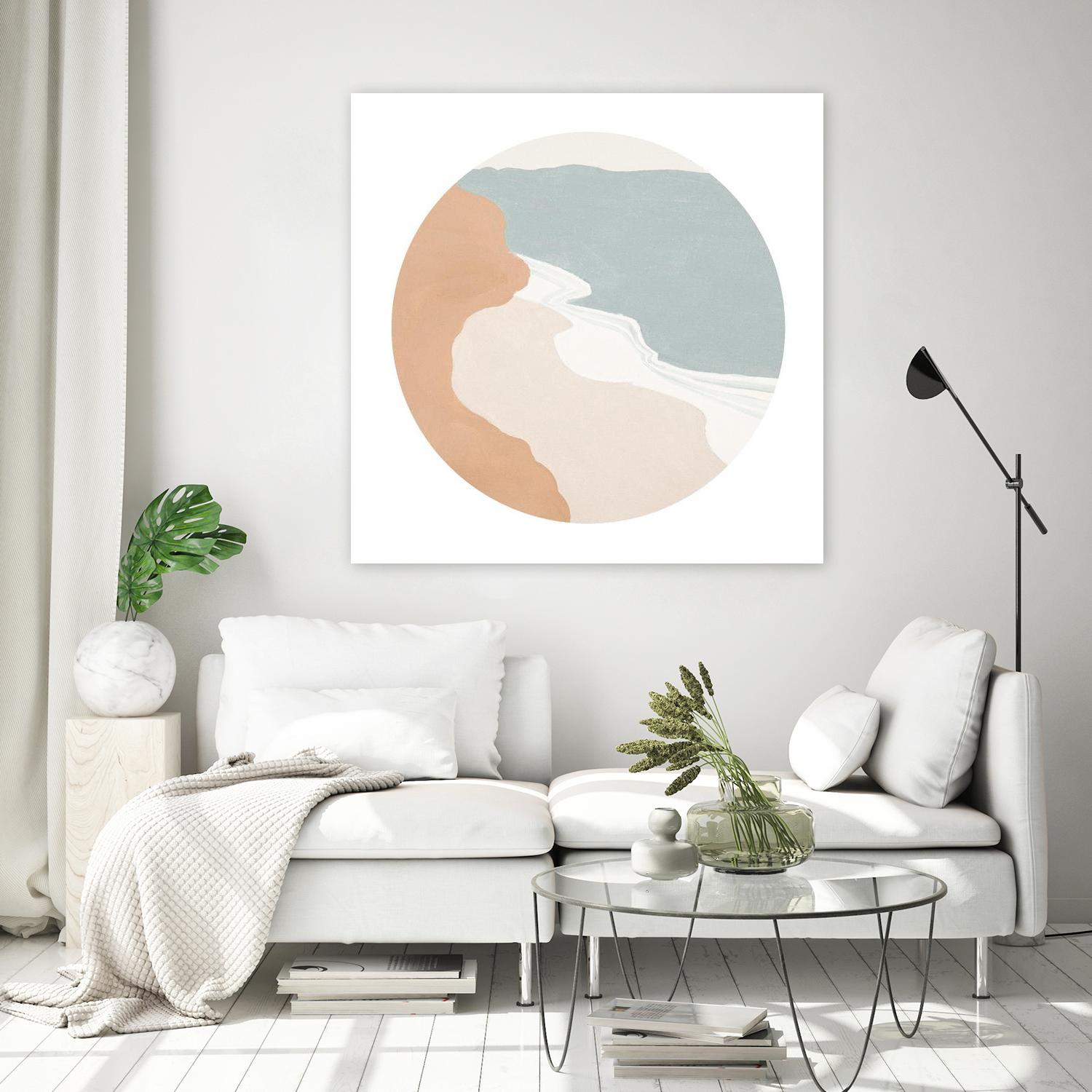 Mid Century Landscape Circle I by Patricia Pinto on GIANT ART - coastal abstract