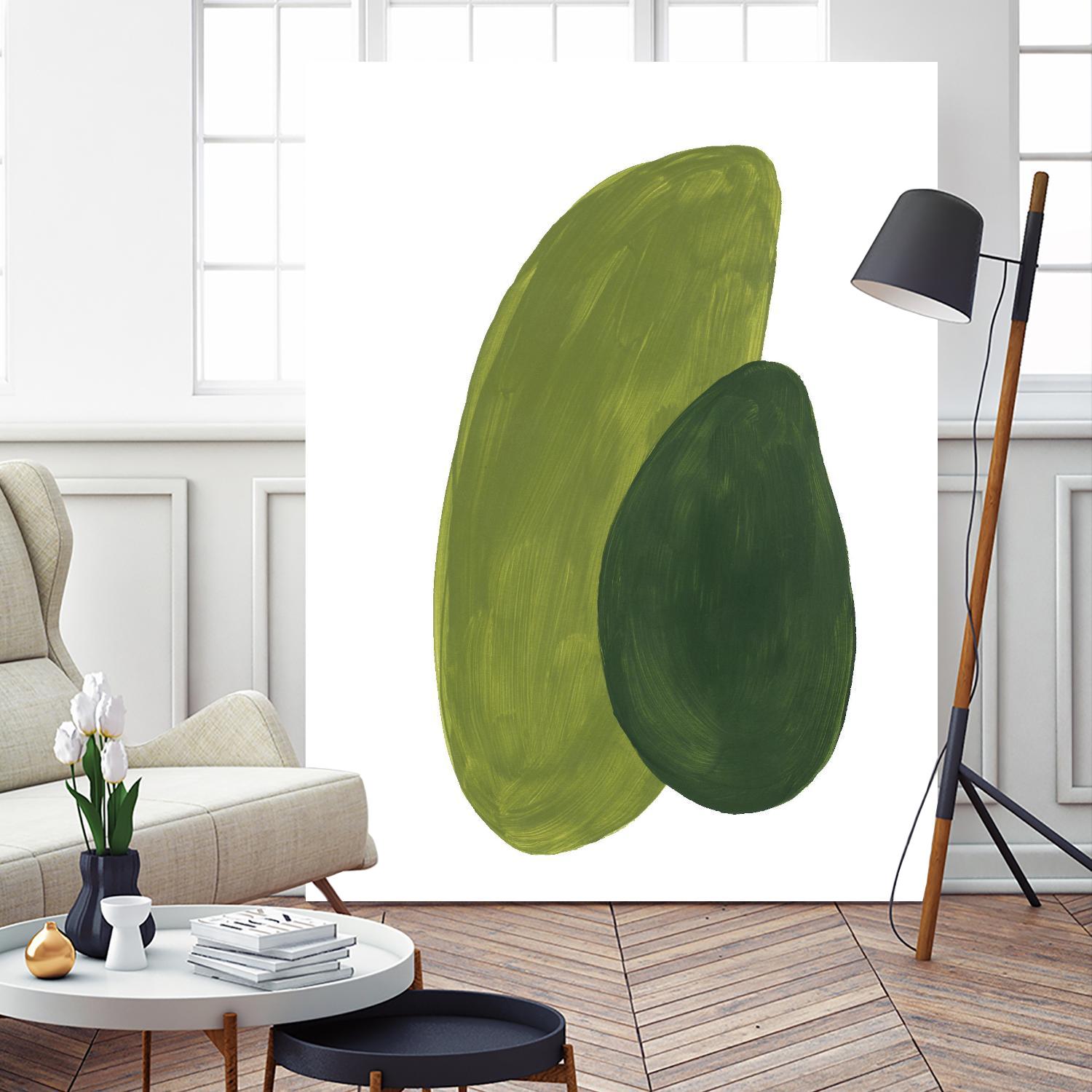 Green Shapes by Patricia Pinto on GIANT ART - abstract decorative