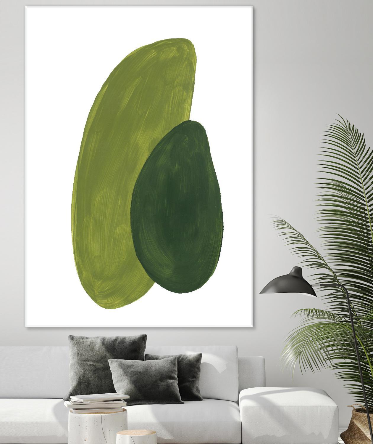 Green Shapes by Patricia Pinto on GIANT ART - abstract decorative