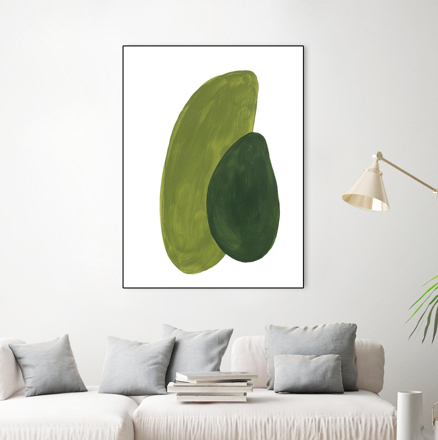 Green Shapes by Patricia Pinto on GIANT ART - abstract decorative