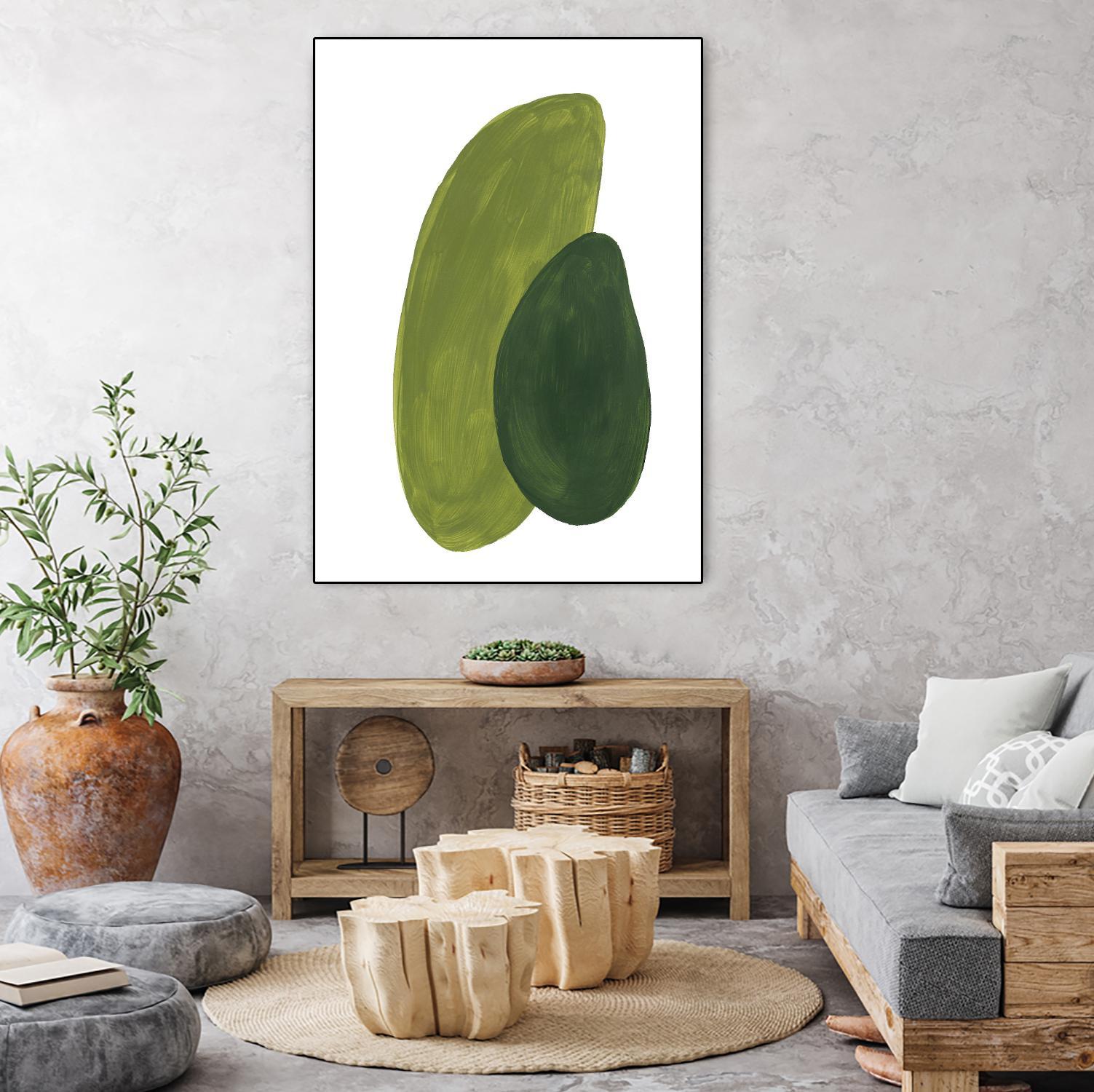 Green Shapes by Patricia Pinto on GIANT ART - abstract decorative